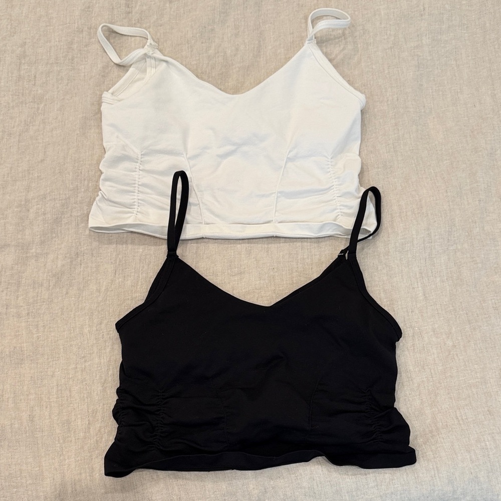 Free People Black and White Camisole Set